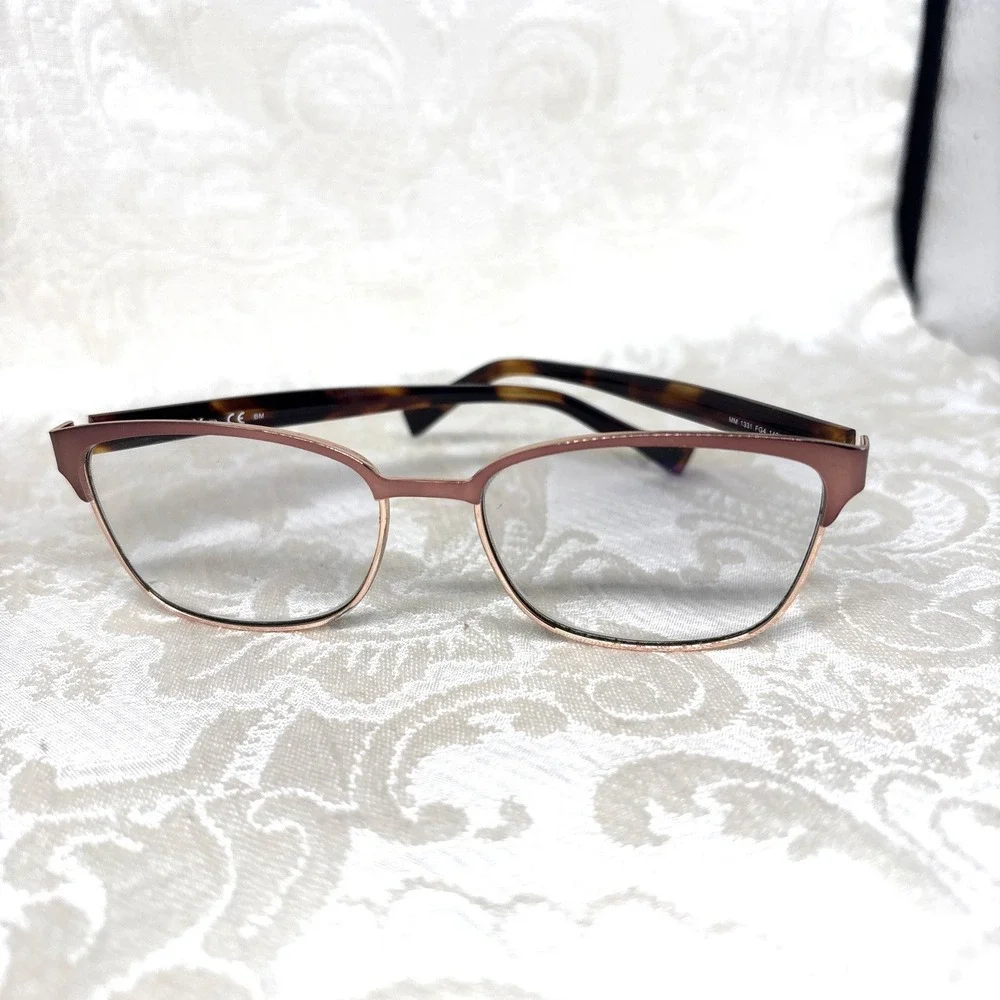Max Mara Rose Gold Metal Optical Eyeglass Tortoise Frames ONLY MM1331 FG4 140